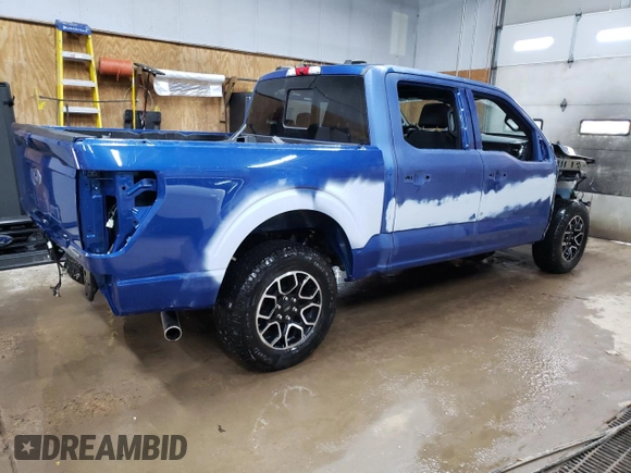 2022 Ford F-150 XL with VIN 1FTEW1EP4NFB90096, listed as a Copart auction lot 50309435 with 38,227 mi miles and Salvage Title. Bid and sale history available at carsss.com. Image 3.