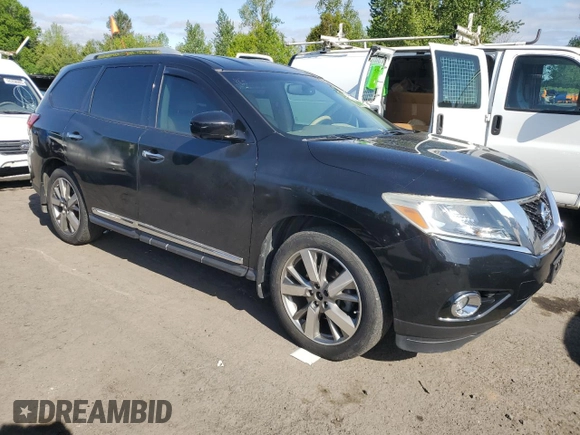 2014 Nissan Pathfinder Platinum with VIN 5N1AR2MM9EC609382, listed as a Copart auction lot 55319085 with 110,652 mi miles and Clean Title. Bid and sale history available at carsss.com. Image 4.