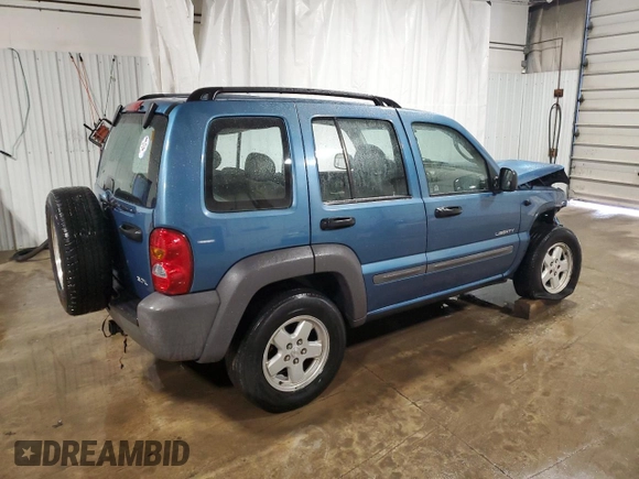 2004 Jeep Liberty Sport with VIN 1J4GK48K04W127981, listed as a Copart auction lot 51804135 with 166,710 mi miles and Salvage Title. Bid and sale history available at DreamBid. Image 3.