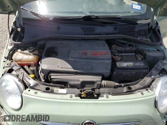 2014 FIAT 500 Sport with VIN 3C3CFFBR6ET229517, listed as a Copart auction lot 57335715 with 135,541 mi miles and Salvage title. Bid and sale history available at DreamBid. Image 11.