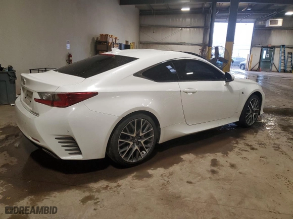 2018 Lexus RC with VIN JTHS85BC7J5004457, listed as a Copart auction lot 43921105 with 0 mi miles and Salvage Title. Bid and sale history available at carsss.com. Image 3.