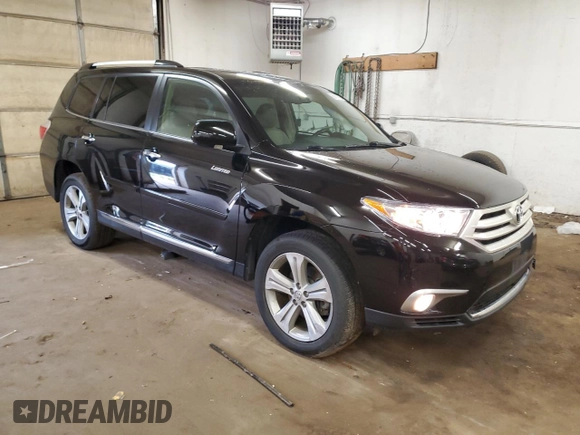 2012 Toyota Highlander Limited with VIN 5TDDK3EH3CS125295, listed as a Copart auction lot 60117725 with 176,911 mi miles and Salvage title. Bid and sale history available at DreamBid. Image 4.
