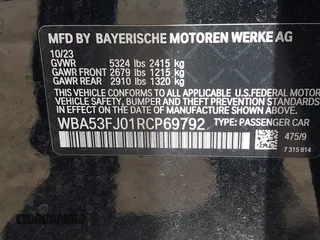 2024 BMW 5 Series 530i xDrive with VIN WBA53FJ01RCP69792, listed as a IAAI auction lot 42240736 with Not provided miles and . Bid and sale history available at DreamBid. Image 9.