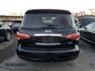 2012 Infiniti QX56 7-passenger with VIN JN8AZ2NE1C9015556, listed as a Copart auction lot 81671054 with 158,247 mi miles and Salvage Title. Bid and sale history available at carsss.com. Image 6.