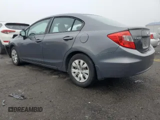 2012 Honda Civic LX z VIN 2HGFB2F50CH324974, wystawiony jako Copart lot #57442305 z przebiegiem 124 462 mil mil oraz Szkoda całkowita • Salvage title. Historia ofert i sprzedaży dostępna na DreamBid. Obrazek 2.