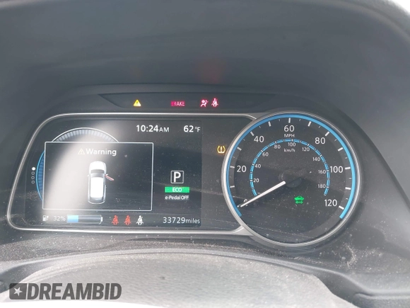 2022 Nissan LEAF S with VIN 1N4AZ1BV2NC557836, listed as a IAAI auction lot 42164896 with 33,729 mi miles and . Bid and sale history available at DreamBid. Image 7.