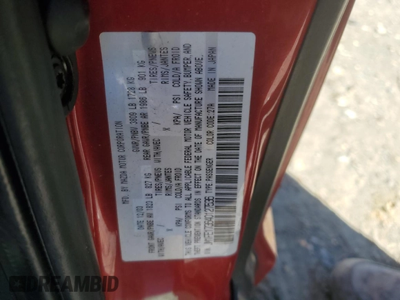 2004 Mazda RX-8 with VIN JM1FE173640127536, listed as a Copart auction lot 45384075 with 107,394 mi miles and Salvage Title. Bid and sale history available at carsss.com. Image 12.
