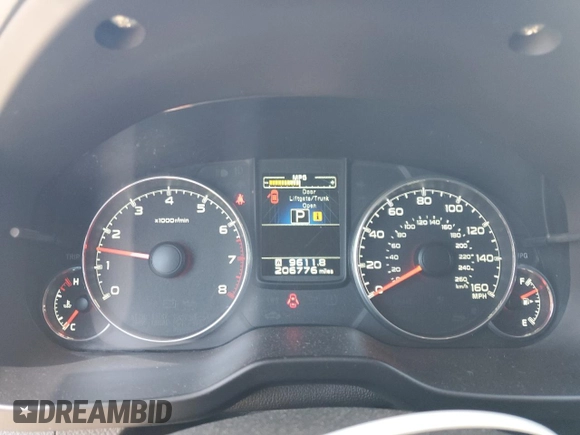 2013 Subaru Outback Limited with VIN 4S4BRDSC6D2217197, listed as a Copart auction lot 54395695 with 206,776 mi miles and Salvage title. Bid and sale history available at DreamBid. Image 9.