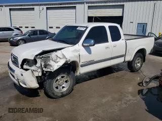 2003 Toyota Tundra SR5 with VIN 5TBRT34113S438765, listed as a Copart auction lot 48297215 with 215,692 mi miles and Salvage Title. Bid and sale history available at carsss.com. Image 1.