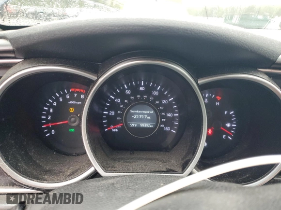 2015 Kia Optima LX with VIN 5XXGM4A77FG361657, listed as a Copart auction lot 55784905 with 99,392 mi miles and Clean Title. Bid and sale history available at DreamBid. Image 9.