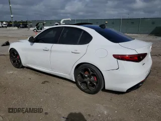 2018 Alfa Romeo Giulia Ti Sport with VIN ZARFAECN8J7567812, listed as a Copart auction lot 79653434 with 99,798 mi miles and Clean Title. Bid and sale history available at carsss.com. Image 2.