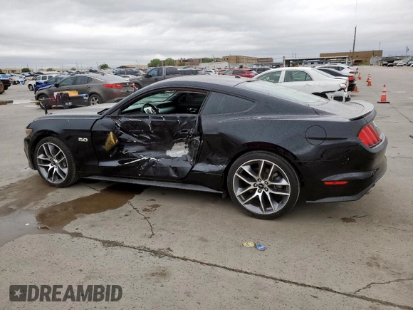2016 Ford Mustang GT with VIN 1FA6P8CF0G5211268, listed as a Copart auction lot 51576595 with 34,118 mi miles and Salvage title. Bid and sale history available at DreamBid. Image 2.