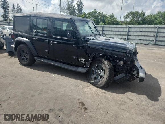 2021 Jeep Wrangler Unlimited Sport S z VIN 1C4HJXDG4MW512119, wystawiony jako Copart lot #60683155 z przebiegiem 44 578 mil mil oraz Szkoda całkowita • Salvage title. Historia ofert i sprzedaży dostępna na DreamBid. Obrazek 4.