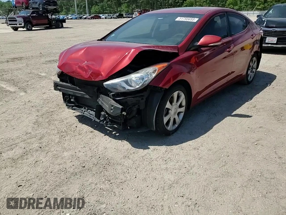 2013 Hyundai Elantra Limited with VIN KMHDH4AE2DU770397, listed as a Copart auction lot 51795655 with 146,281 mi miles and Salvage Title. Bid and sale history available at carsss.com. Image 11.
