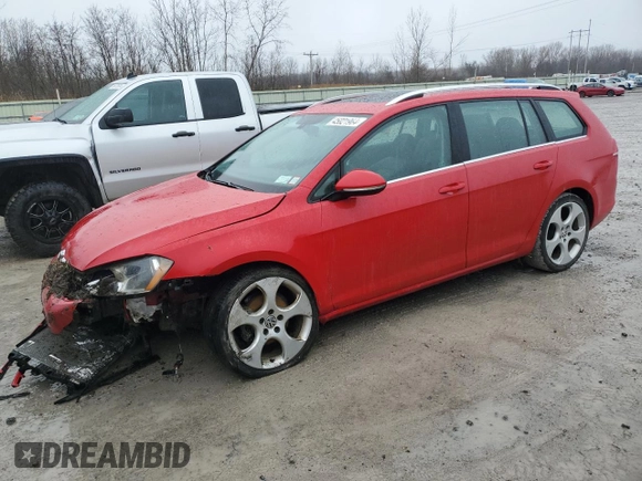 2015 Volkswagen Golf SportWagen TDI SE with VIN 3VWCA7AU3FM505246, listed as a Copart auction lot 45821964 with 98,305 mi miles. Bid and sale history available at carsss.com. Image 1.