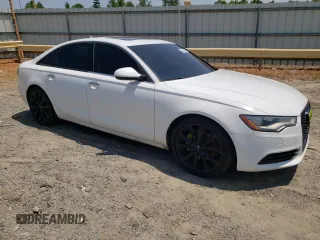 2015 Audi A6 Premium Plus with VIN WAUGFAFC2FN037063, listed as a Copart auction lot 58071405 with 150,007 mi miles and Salvage title. Bid and sale history available at DreamBid. Image 4.