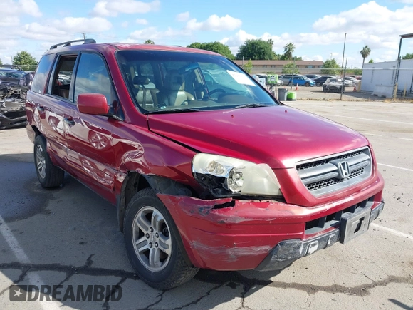 2005 Honda Pilot EX-L with VIN 2HKYF18545H544535, listed as a IAAI auction lot 42250692 with 232,994 mi miles and . Bid and sale history available at DreamBid. Image 1.