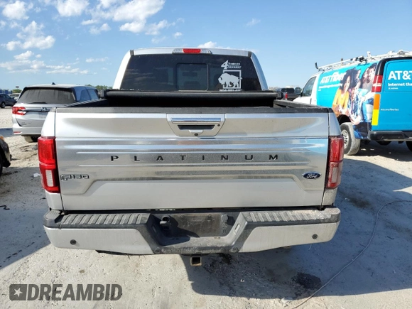 2019 Ford F-150 XL with VIN 1FTEW1E45KFB43127, listed as a Copart auction lot 50134345 with 194,396 mi miles and Salvage Title. Bid and sale history available at DreamBid. Image 6.