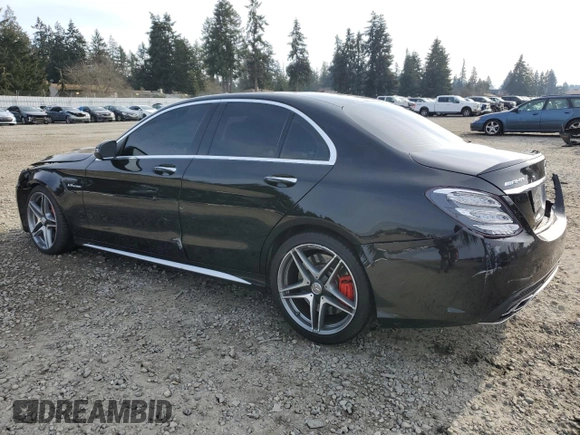 2016 Mercedes-Benz C 63 S AMG with VIN 55SWF8HB4GU109133, listed as a Copart auction lot 43380055 with 70,940 mi miles and Salvage title. Bid and sale history available at DreamBid. Image 2.