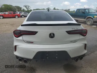 2022 Acura TLX Type S with VIN IA046313, listed as a Copart auction lot 45343545 with 8,105 mi miles and Salvage title. Bid and sale history available at DreamBid. Image 6.