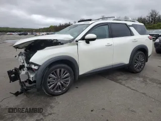 2023 Nissan Pathfinder SL z VIN 5N1DR3CD3PC261392, wystawiony jako Copart lot #58094345 z przebiegiem 50 360 mil mil oraz Szkoda całkowita • Salvage title. Historia ofert i sprzedaży dostępna na DreamBid. Obrazek 1.