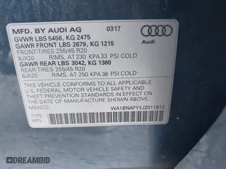 2018 Audi Q5 Premium Plus with VIN WA1BNAFY1J2011912, listed as a IAAI auction lot 41234915 with 86,471 mi miles. Bid and sale history available at carsss.com. Image 9.