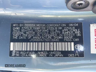 2005 Toyota Prius z VIN JTDKB20U150118440, wystawiony jako IAAI lot #42090135 z przebiegiem 263 095 mil mil oraz . Historia ofert i sprzedaży dostępna na DreamBid. Obrazek 9.