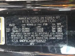 2023 Kia Sportage SX-Prestige с VIN KNDPXCAG6P7020522, выставлен на аукционе Copart как лот 57278704 с пробегом 38 268 миль миль и Списание • Salvage title. История ставок и продаж доступна на DreamBid. Изображение 12.