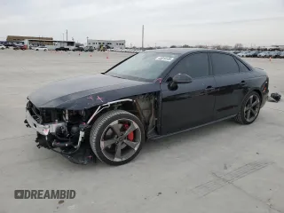 2024 Audi A4 S line Premium Plus z VIN WAUEAAF49RN012213, wystawiony jako Copart lot #45010135 z przebiegiem 2 770 mil mil oraz Szkoda całkowita • Salvage title. Historia ofert i sprzedaży dostępna na DreamBid. Obrazek 1.