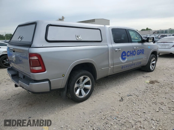 2019 Ram 1500 Limited with VIN 1C6SRFPT3KN700383, listed as a Copart auction lot 58071425 with Not provided miles and Salvage title. Bid and sale history available at DreamBid. Image 3.
