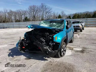2020 Jeep Renegade Trailhawk z VIN ZACNJBC11LPL33970, wystawiony jako Copart lot #52696575 z przebiegiem 79 633 mil mil oraz Szkoda całkowita • Salvage title. Historia ofert i sprzedaży dostępna na DreamBid. Obrazek 10.
