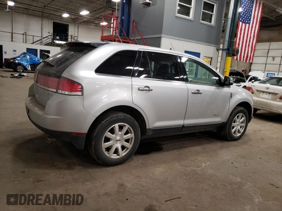 2009 Lincoln MKX with VIN 2LMDU68C69BJ09162, listed as a Copart auction lot 89259625 with 124,908 mi miles and Salvage Title. Bid and sale history available at DreamBid. Image 3.