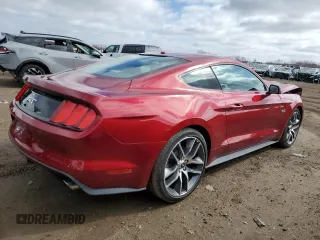 2015 Ford Mustang GT with VIN 1FA6P8CF9F5329284, listed as a Copart auction lot 50054605 with 9,189 mi miles and Salvage Title. Bid and sale history available at DreamBid. Image 3.