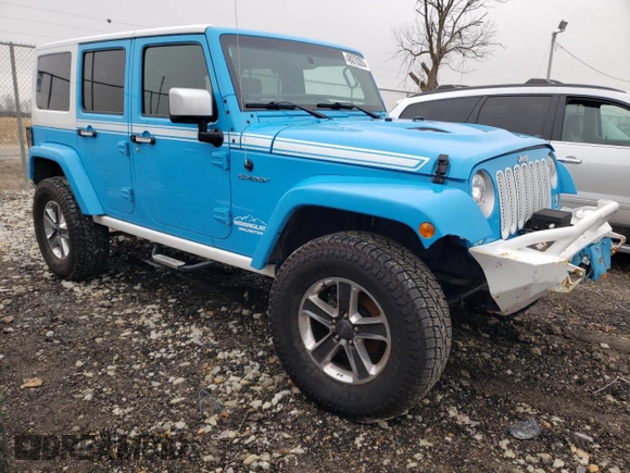 2017 Jeep Wrangler Unlimited Sahara with VIN 1C4BJWEG3HL631057, listed as a Copart auction lot 48070355 with 88,477 mi miles and Salvage title. Bid and sale history available at DreamBid. Image 4.