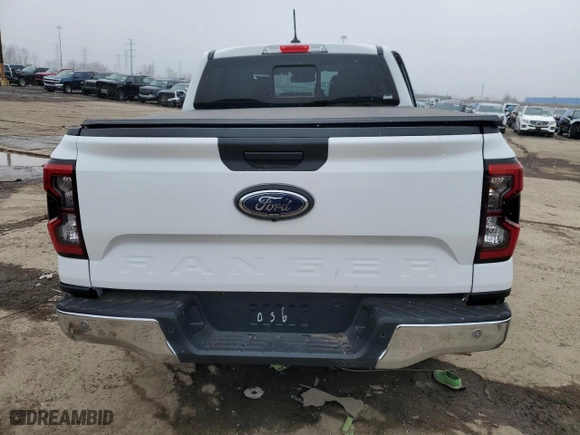 2024 Ford Ranger LARIAT with VIN 1FTER4KH6RLE01036, listed as a Copart auction lot 48386655 with 2,001 mi miles and Salvage Title. Bid and sale history available at carsss.com. Image 6.