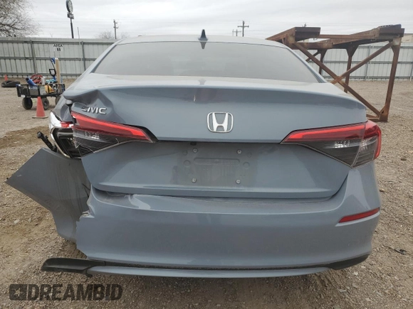 2023 Honda Civic Sedan EX with VIN 2HGFE1F74PH315865, listed as a Copart auction lot 45335605 with 32,169 mi miles and Salvage Title. Bid and sale history available at carsss.com. Image 6.