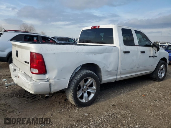 2012 Ram 1500 Tradesman with VIN 1C6RD7FP0CS315504, listed as a Copart auction lot 45645785 with 213,593 mi miles and Clean Title. Bid and sale history available at carsss.com. Image 3.