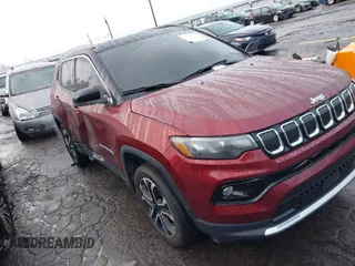 2022 Jeep Compass High Altitude with VIN 3C4NJDCB6NT170350, listed as a IAAI auction lot 41567614 with 60,000 mi miles and . Bid and sale history available at carsss.com. Image 1.