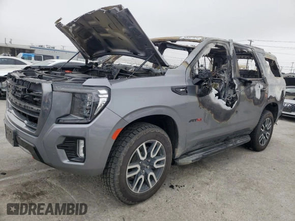 2021 GMC Yukon AT4 with VIN 1GKS2CKD0MR449396, listed as a Copart auction lot 62065614 with 0 mi miles and Non Repairable. Bid and sale history available at carsss.com. Image 1.