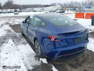 2025 Tesla Model 3 Long Range with VIN 5YJ3E1EA3SF886793, listed as a IAAI auction lot 41484616 with 139 mi miles. Bid and sale history available at carsss.com. Image 3.