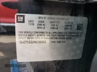2017 Buick LaCrosse Essence with VIN 1G4ZP5SS2HU166924, listed as a Copart auction lot 68248984 with 107,384 mi miles and Salvage Title. Bid and sale history available at carsss.com. Image 12.