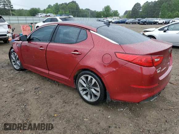 2015 Kia Optima SX Turbo with VIN 5XXGR4A60FG394038, listed as a Copart auction lot 54554755 with 141,410 mi miles and Salvage title. Bid and sale history available at DreamBid. Image 2.