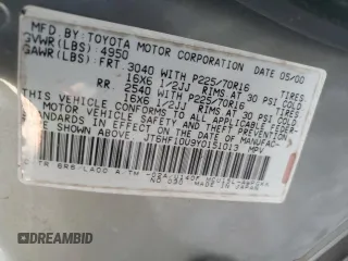 2000 Lexus RX 300 with VIN JT6HF10U9Y0151013, listed as a Copart auction lot 41659615 with 240,676 mi miles and Salvage Title. Bid and sale history available at carsss.com. Image 13.