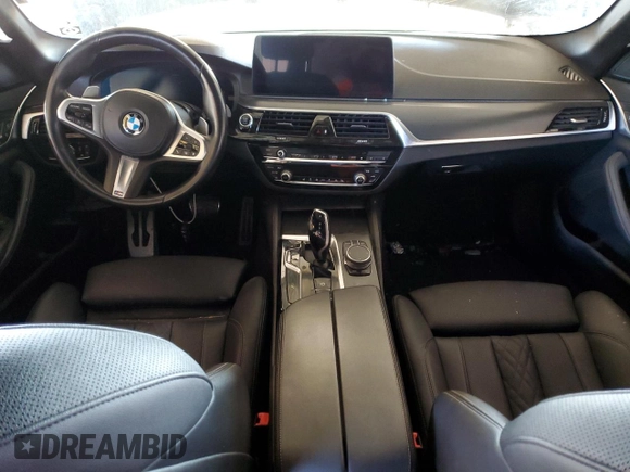 2021 BMW 5 Series 540i with VIN WBA53BJ0XMWX02771, listed as a Copart auction lot 45048705 with Not Provided miles and Salvage Title. Bid and sale history available at DreamBid. Image 8.