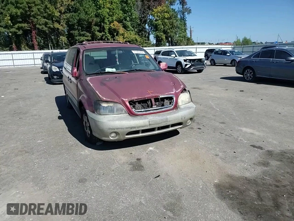 2003 Kia Sedona LX with VIN KNDUP131636364111, listed as a Copart auction lot 77393214 with 0 mi miles and Salvage Title. Bid and sale history available at carsss.com. Image 12.