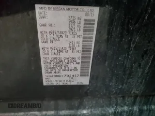 2015 Nissan Pathfinder Platinum z VIN 5N1AR2MM6FC702457, wystawiony jako Copart lot #55302175 z przebiegiem 132 255 mil mil oraz Szkoda całkowita • Salvage title. Historia ofert i sprzedaży dostępna na DreamBid. Obrazek 13.