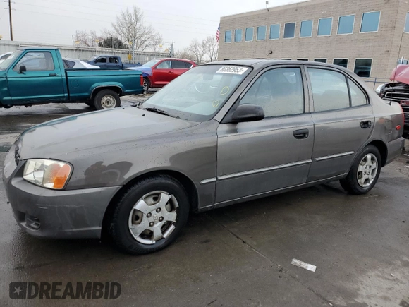2002 Hyundai Accent GL with VIN KMHCG45C72U269610, listed as a Copart auction lot 80362953 with 89,481 mi miles and Salvage Title. Bid and sale history available at carsss.com. Image 1.