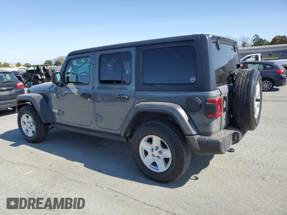 2018 Jeep Wrangler Unlimited Sport with VIN 1C4HJXDG9JW239352, listed as a Copart auction lot 60150475 with 53,697 mi miles and Salvage title. Bid and sale history available at DreamBid. Image 2.