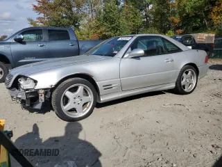 2001 Mercedes-Benz SL-Class with VIN WDBFA68F91F200262, listed as a Copart auction lot 74291654 with 106,092 mi miles and Salvage Title. Bid and sale history available at carsss.com. Image 1.