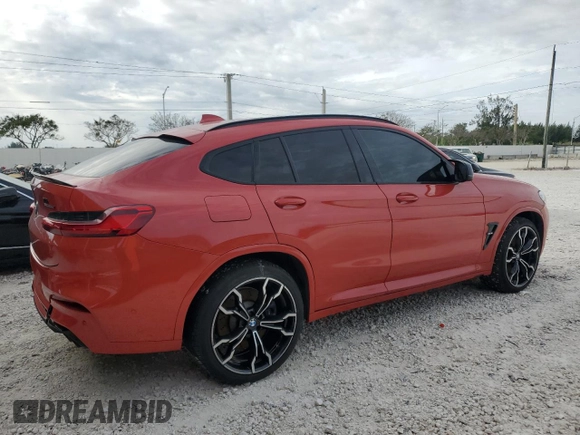 2021 BMW X4 M z VIN 5YMUJ0C02M9F18326, wystawiony jako Copart lot #81575004 z przebiegiem 48 692 mil mil oraz Nie do naprawy • Non repairable. Historia ofert i sprzedaży dostępna na DreamBid. Obrazek 3.